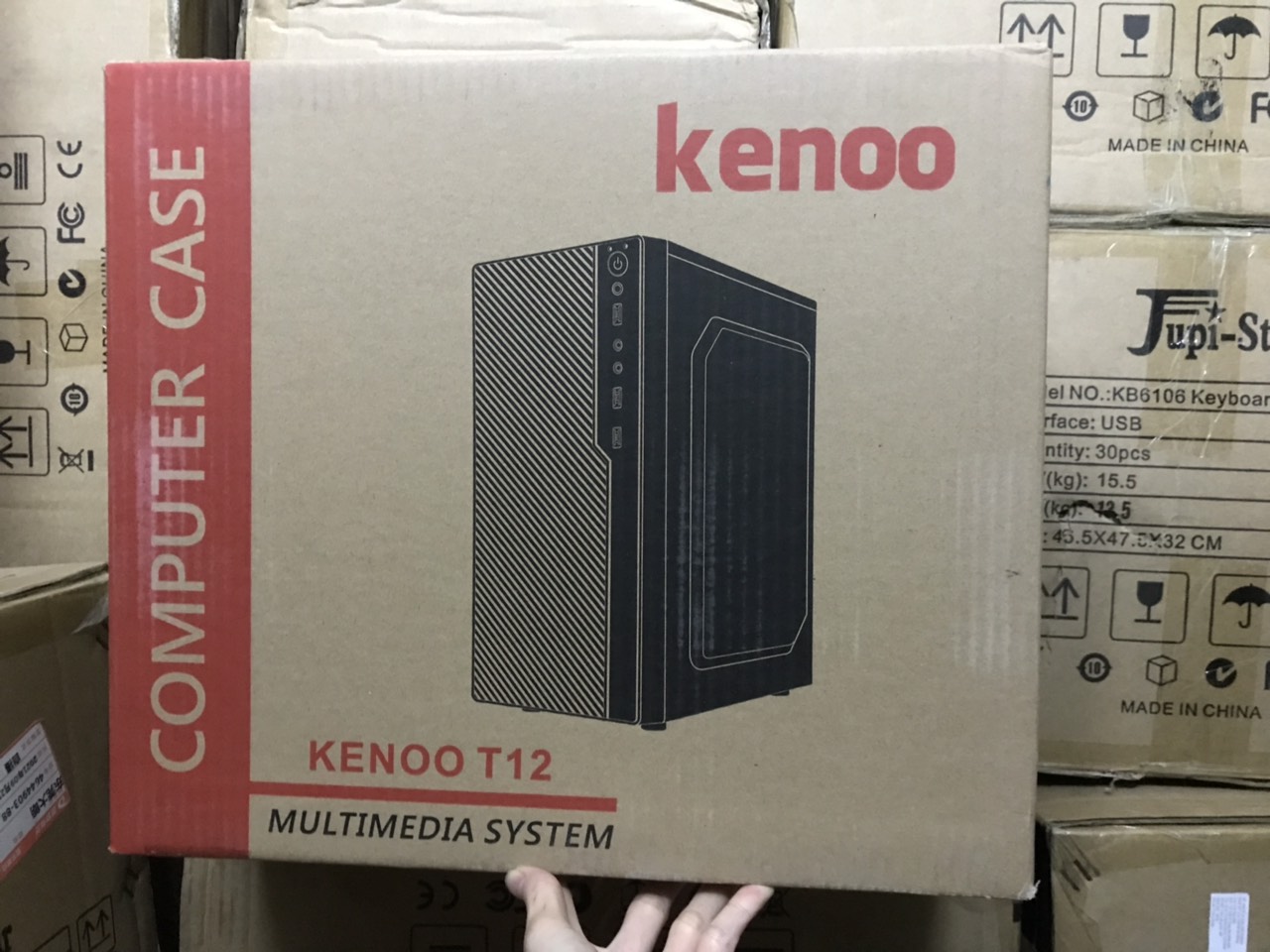 (maytinhsaobac) Vỏ Case Máy tính KENOO T12 (Mini Tower/Màu Đen) - Chính hãng