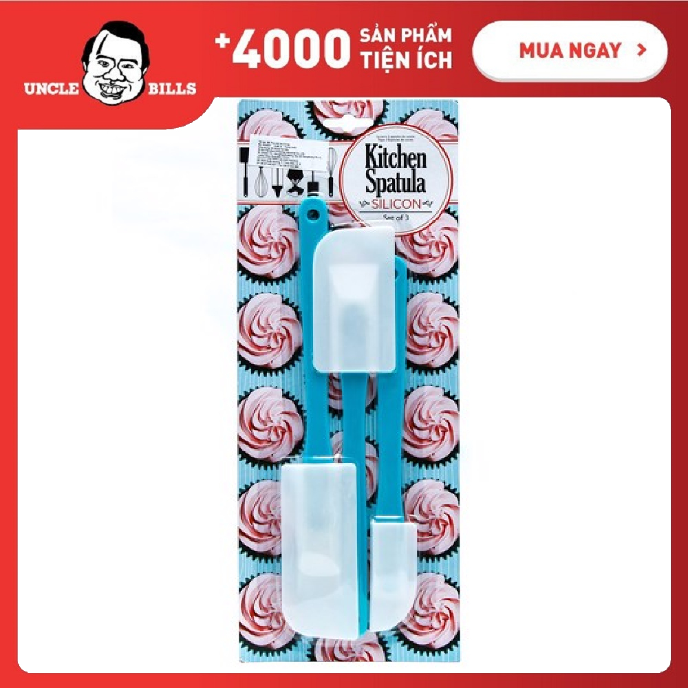 Bộ 3 xẻng trộn bột UBL KA0041 Trộn bột khuấy bột làm bánh đa năng
