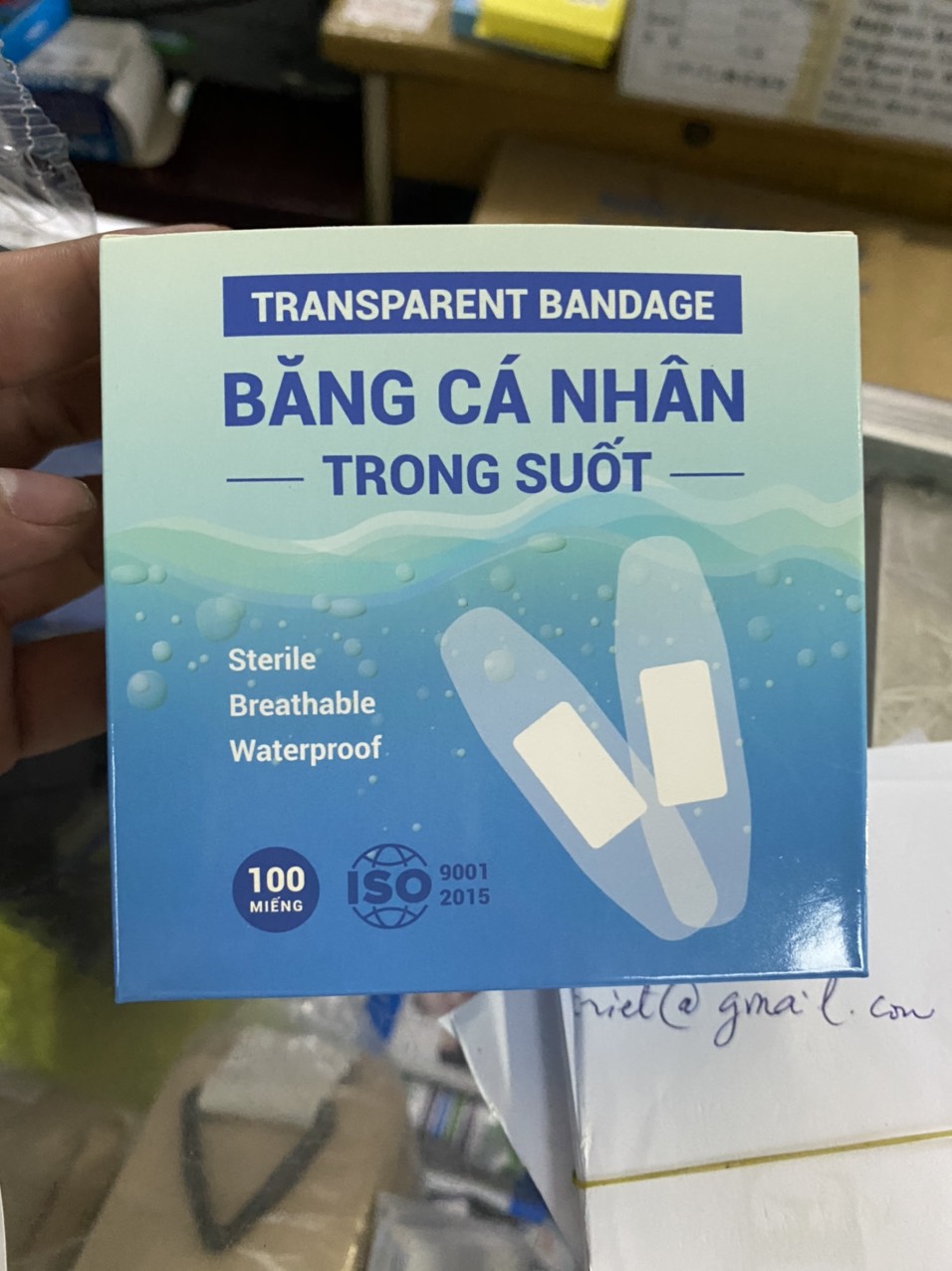 [HCM]Băng cá nhân trong suốt Hộp 100 miếng