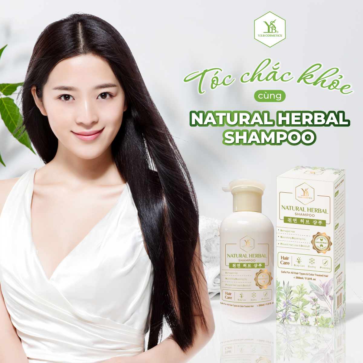 [HCM][YSB Cosmetics] Dầu gội đầu Thảo Mộc NATURAL HERBAL SHAMPOO