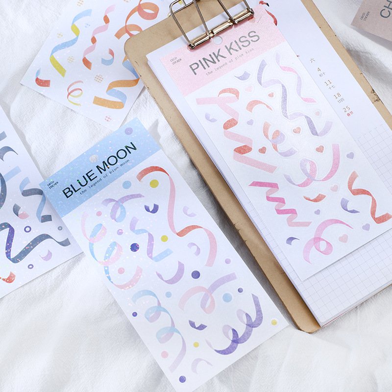 Sticker ruy băng trang trí scrapbook, sổ tay planner,.. [ 071 ]