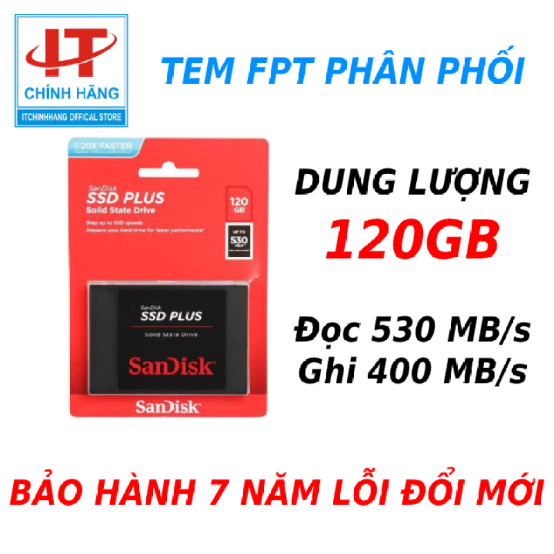 Bảng giá Ổ cứng SSD 120GB SanDisk Plus 2.5-Inch SATA III Phong Vũ