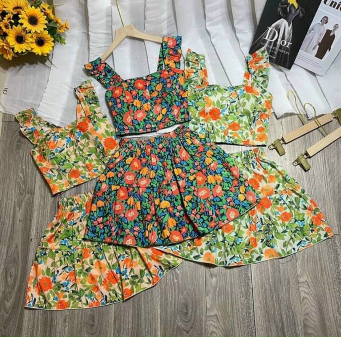 BỘ NGỦ 2 DÂY LỤA CAO CẤP ,SÉT BỘ MIX GIẢ ĐẦM 2 DÂY LỤA HỌA SIÊU XINH HT