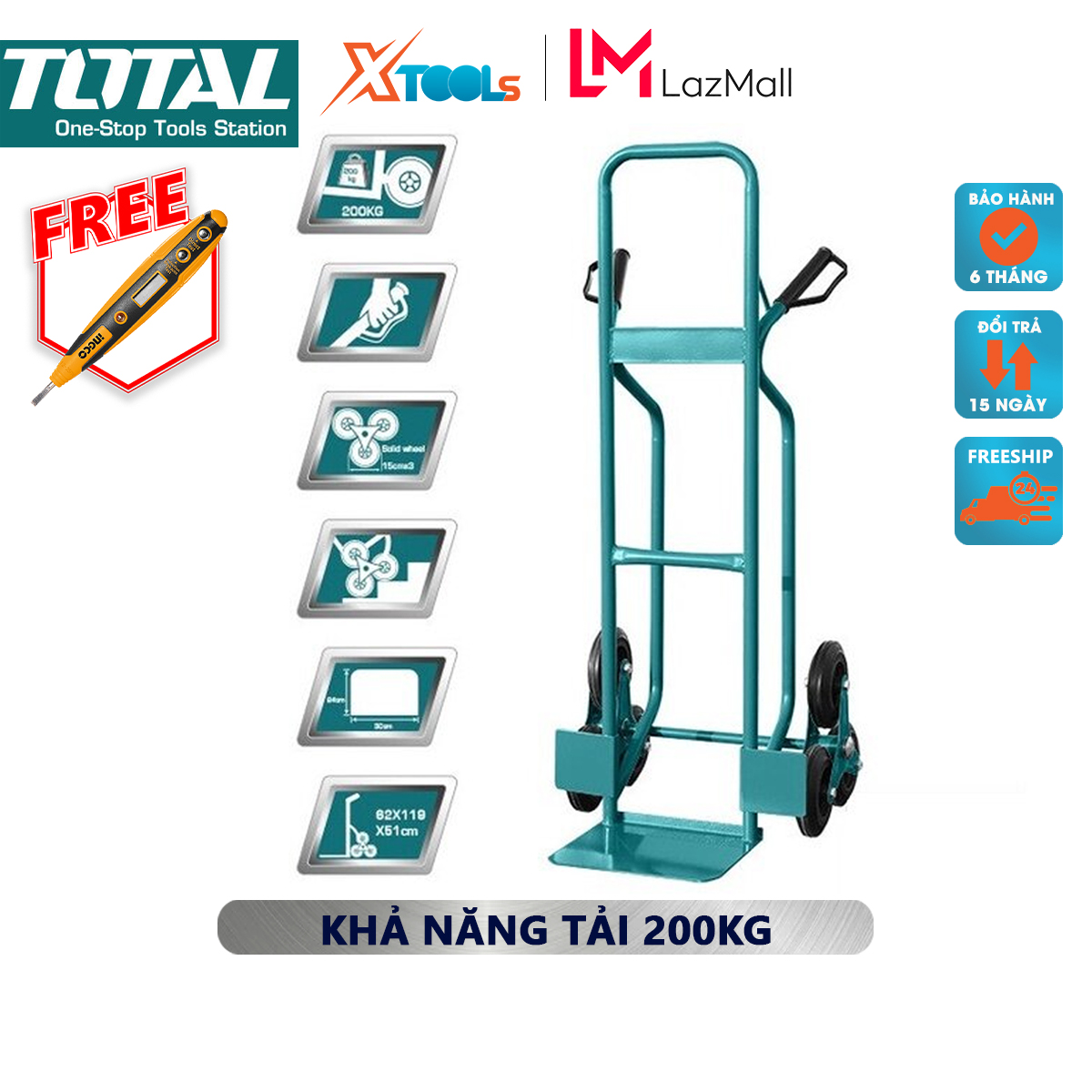 Shopping trolley manual total THTHT20461 | cargo load capability: 200kg Độ thick tube frame: 1,2x25mm thickness steel plate: 3.5mm, motor for heavy objects easily
