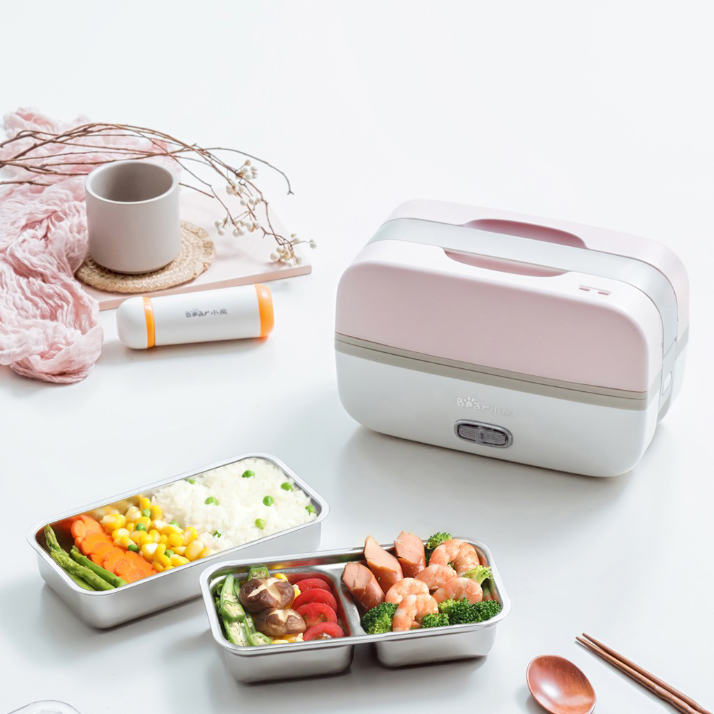 Hộp cơm điện cầm tay mini đa năng Bear DFH-B10J2