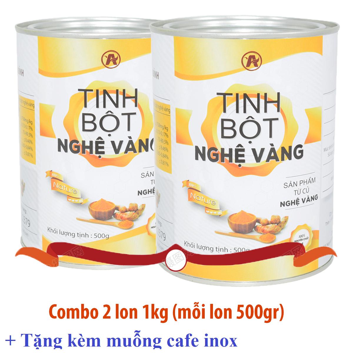 [HCM][1kg] Tinh bột nghệ vàng An Bình (2 lon)