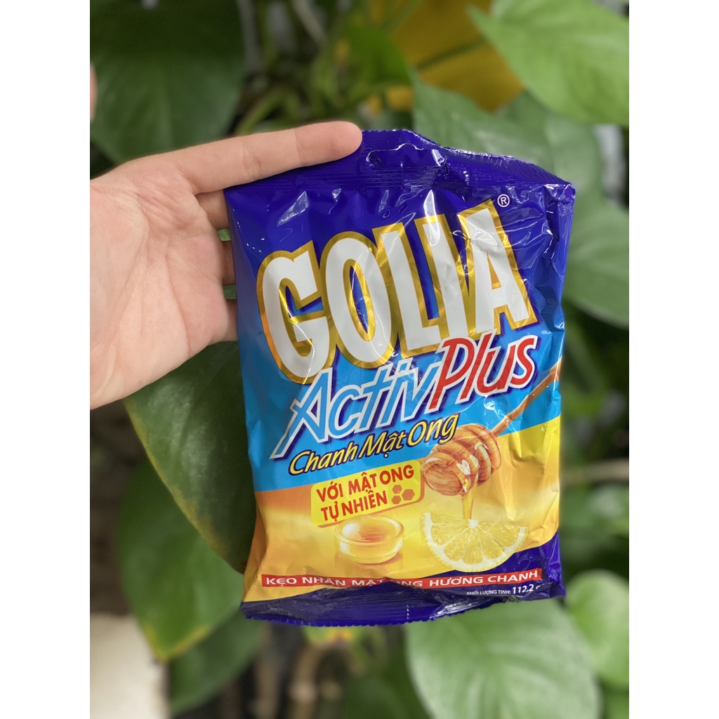 Kẹo Nhân Mật Ong Hương Chanh Golia ActivPlus (Gói 112.2g)