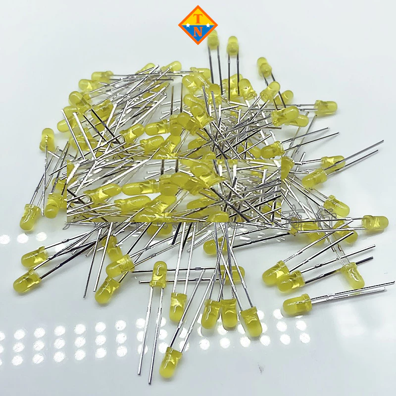 LED 3mm đơn sắc đỏ, lục, vàng, lam và trắng (10 cái)