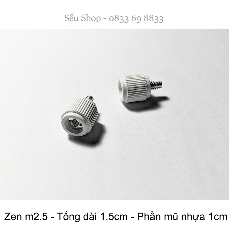 Ốc vặn tay nắp case vỏ cây máy tính PC - ốc trắng