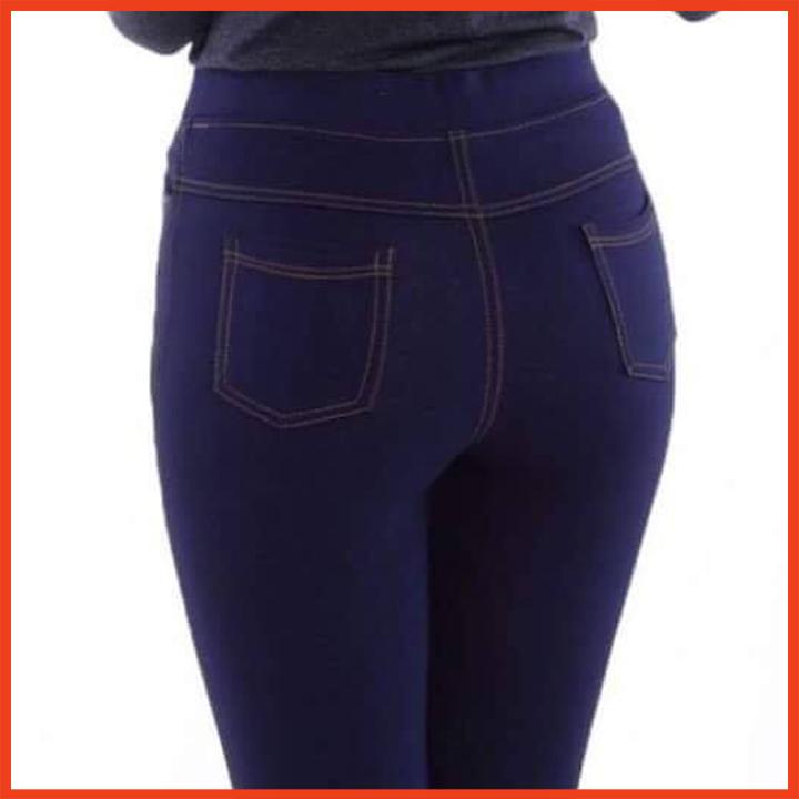 QUẦN LEGGING GIẢ JEANS CHỈ NỔI