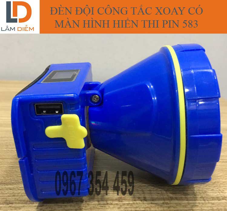 Đèn đội đầu siêu sáng pin siêu bền có màn hình lcd 583
