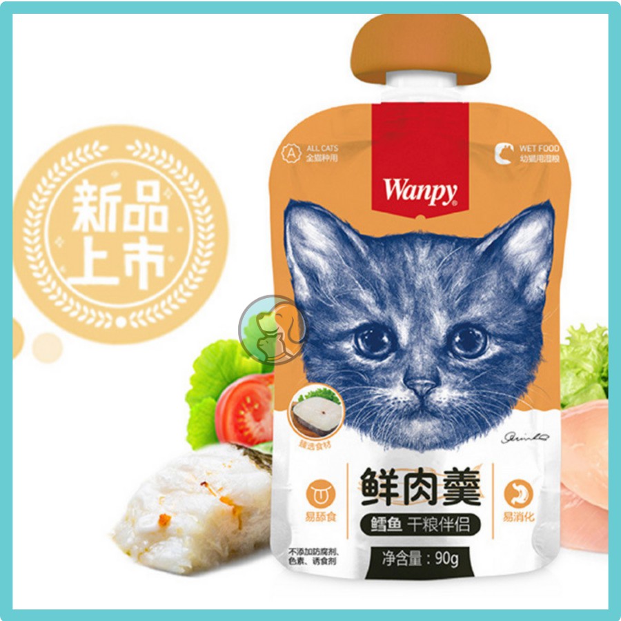 Súp thưởng Wanpy cho mèo tuýp có nắp vặn 90g