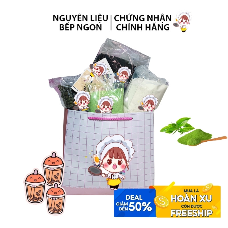 PUDDING MATCHA 500G - NGUYÊN LIỆU BẾP NGON