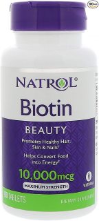 Viên Uống Mọc Tóc Natrol Biotin 10000 Mcg Của Mỹ 100 Viên thumbnail