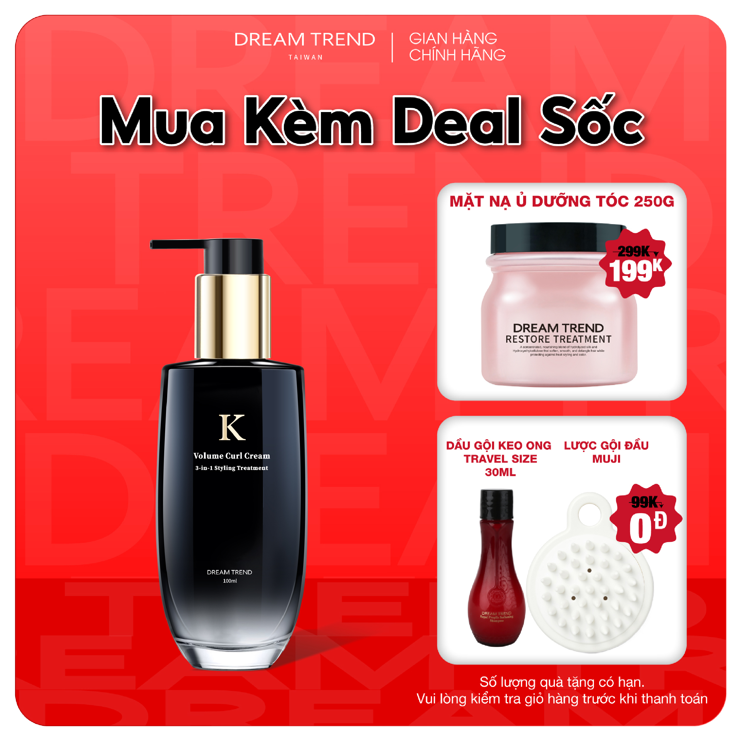 Bộ Tinh Chất Dưỡng Tóc AHA Essence + Sữa Dưỡng Tóc Uốn DREAM TREND