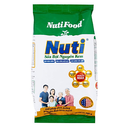 Sữa Bột Nguyên Kem Nutifood Túi 400g.
