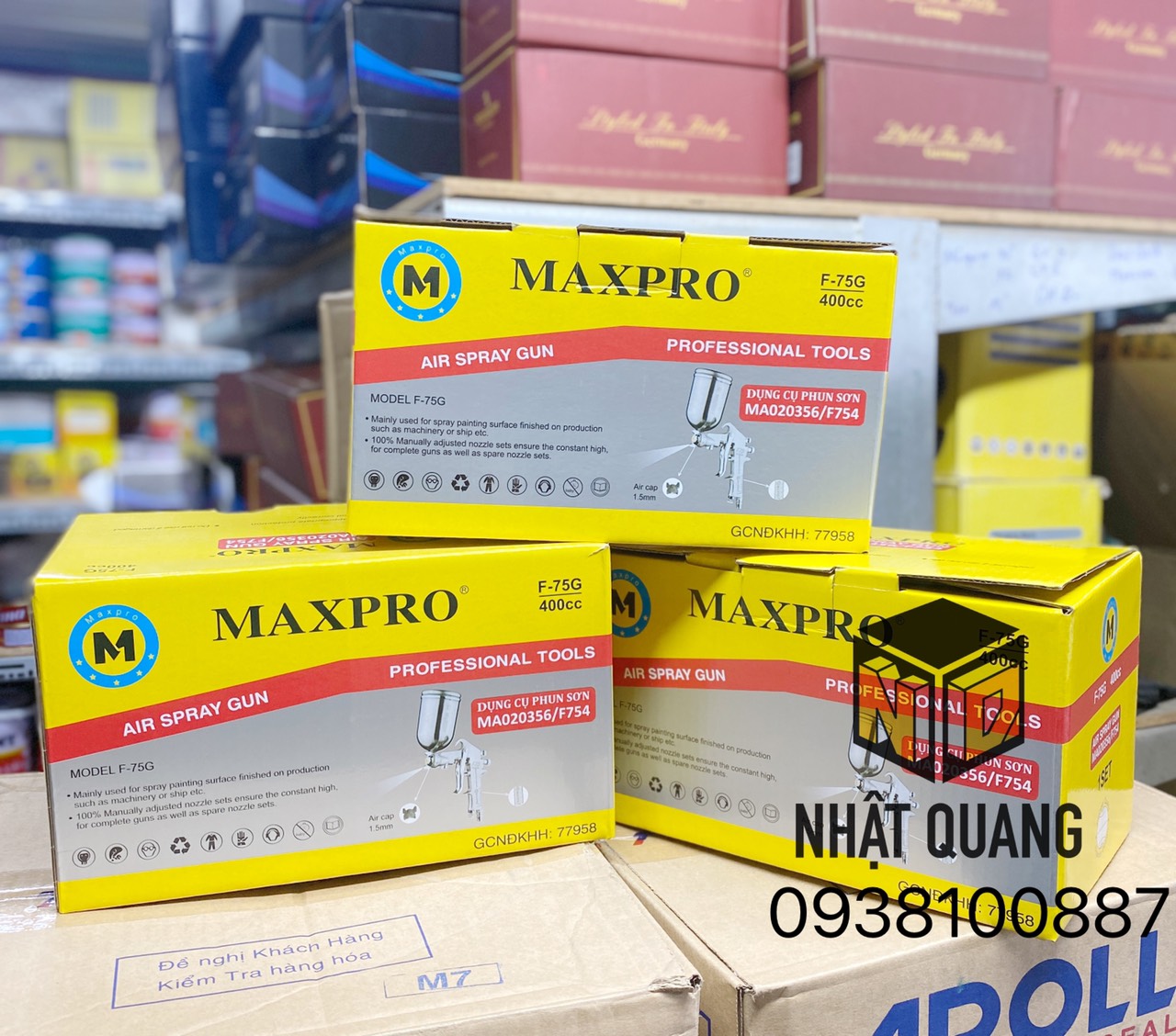Súng phun sơn MAXPRO F-75G Vít tu lê phun sơn