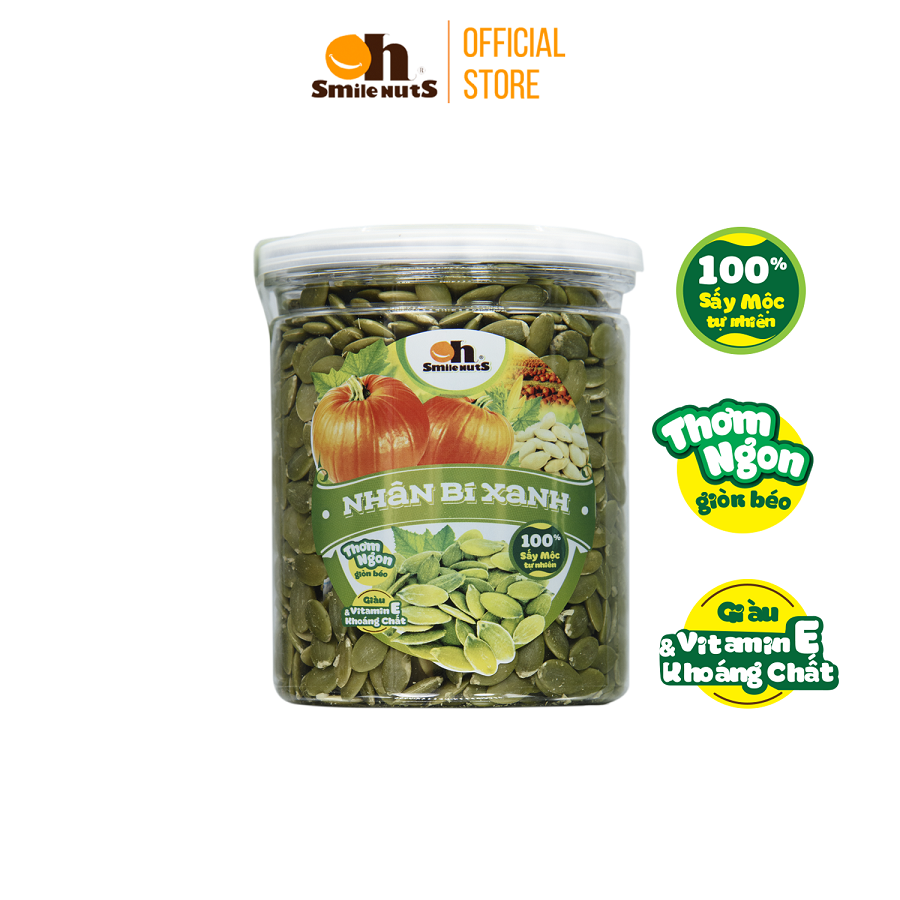 Nhân Bí Xanh giòn thơm hộp 265g - Nhân Hạt Bí Xanh nướng mộc có thể dùng trực tiếp