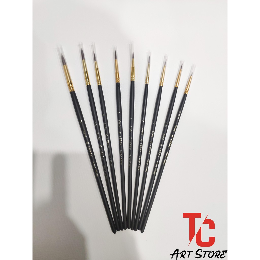[ Tc Art ] Cọ Tỉa, Cọ Nét Lohev Đầu Nhọn