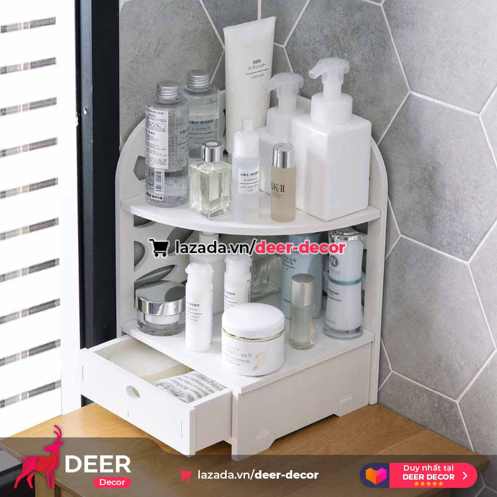 Cabinet for cosmetic with small drawer-deer decor