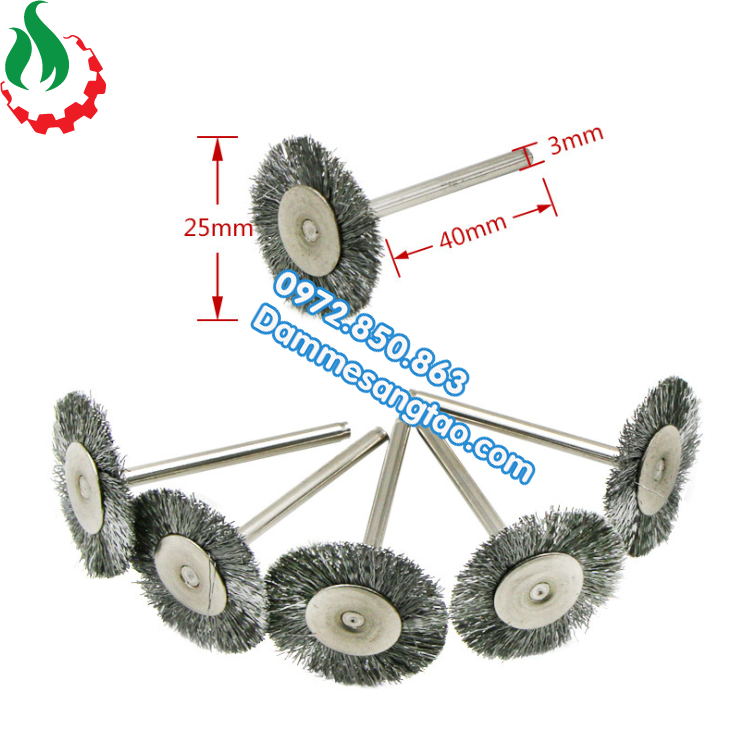 Chổi đánh rỉ sét trục 3mm - (5k/1 chổi)