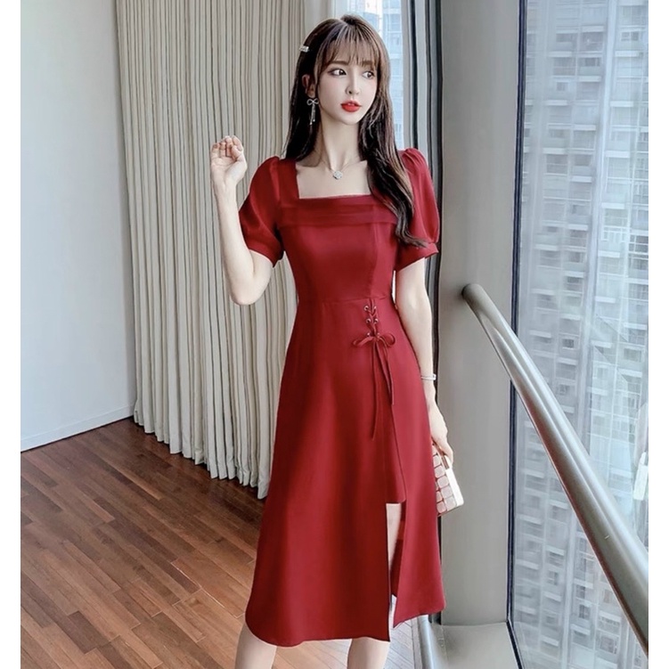 ĐẦM CỔ VUÔNG, ĐAN DÂY (có ảnh thật) ms141