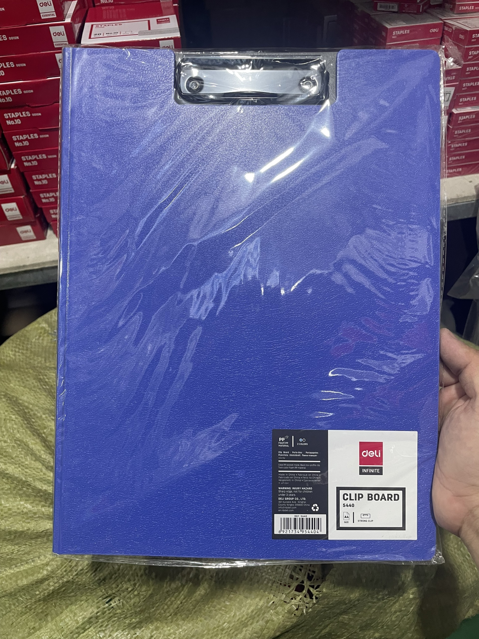 (1 Cái) Trình ký nhựa đôi cao cấp A4 Deli 5440