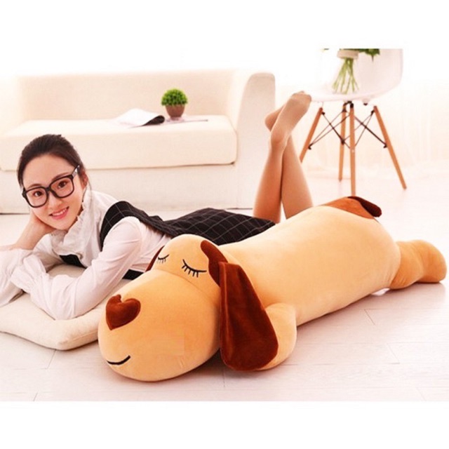 Gấu Bông Ôm Cho Bé Hình Chó Ngủ Nướng