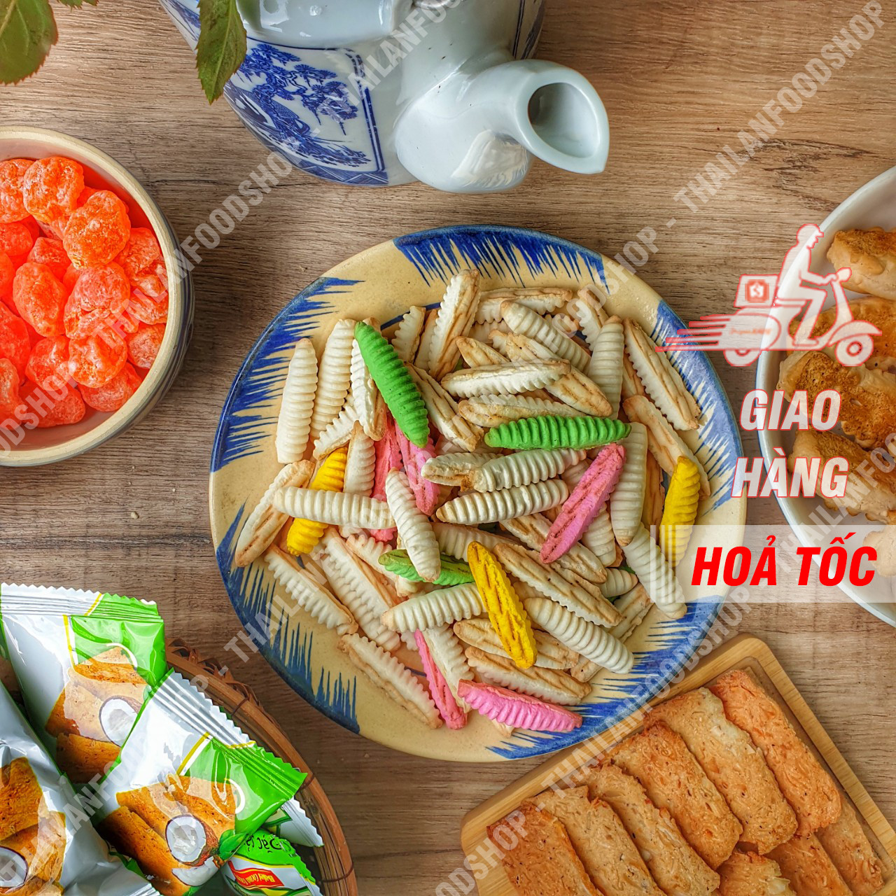 Bánh Đuông Dừa Mix Vị Lon 300Gr