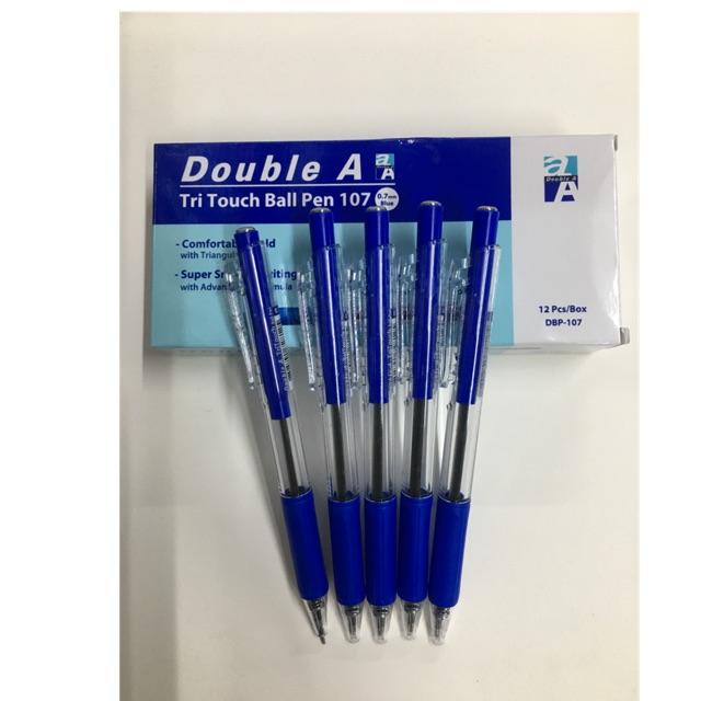Hộp 12 Bút bi Double A TriTouch 0.7mm DBP-107 (Ngòi nhỏ)