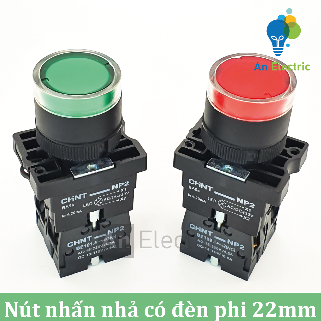 Nút nhấn nhả có đèn báo NP2-EW CHINT