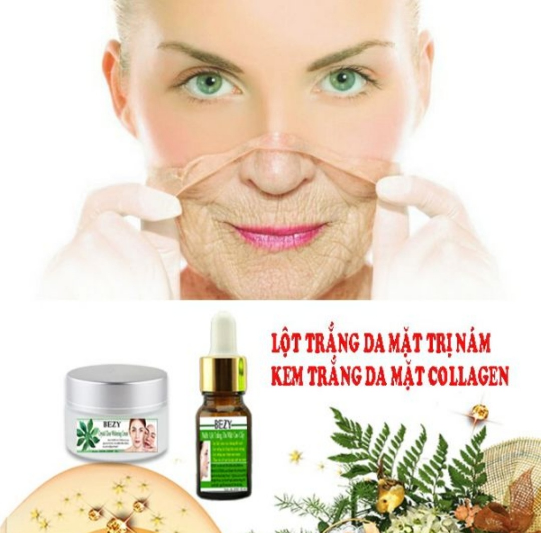 Bộ Peel Da Mặt & Kem Trắng Da Collagen