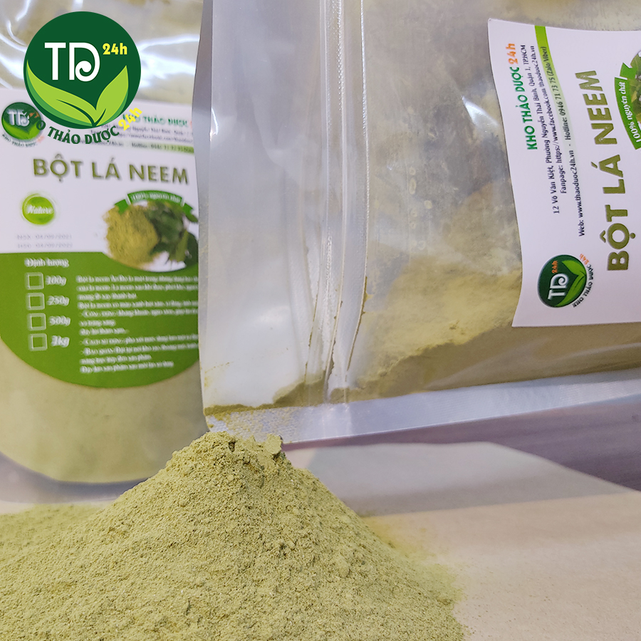 Bột lá Neem Ấn Độ sấy lạnh se khít lỗ chân lông chống lão hóa kiềm dầu & làm mịn da trắng hồng tự nhiên I Kho Thảo Dược 24h