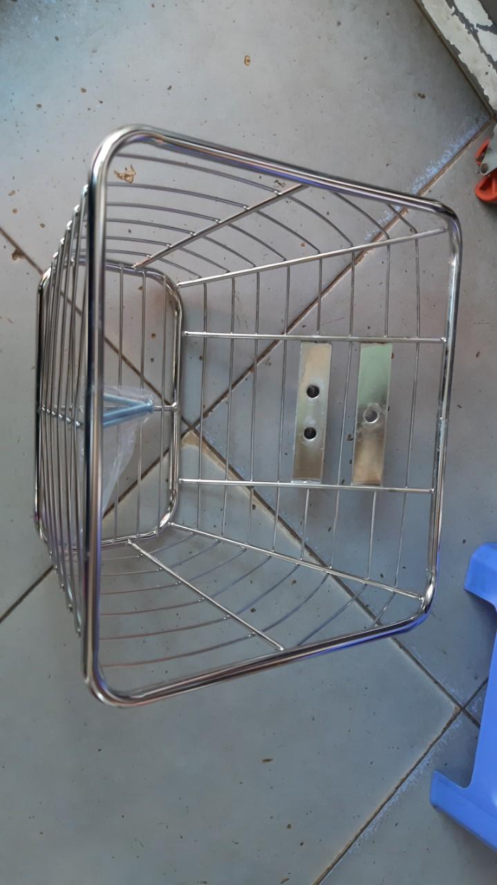 rổ trước inox cho xe sirius
