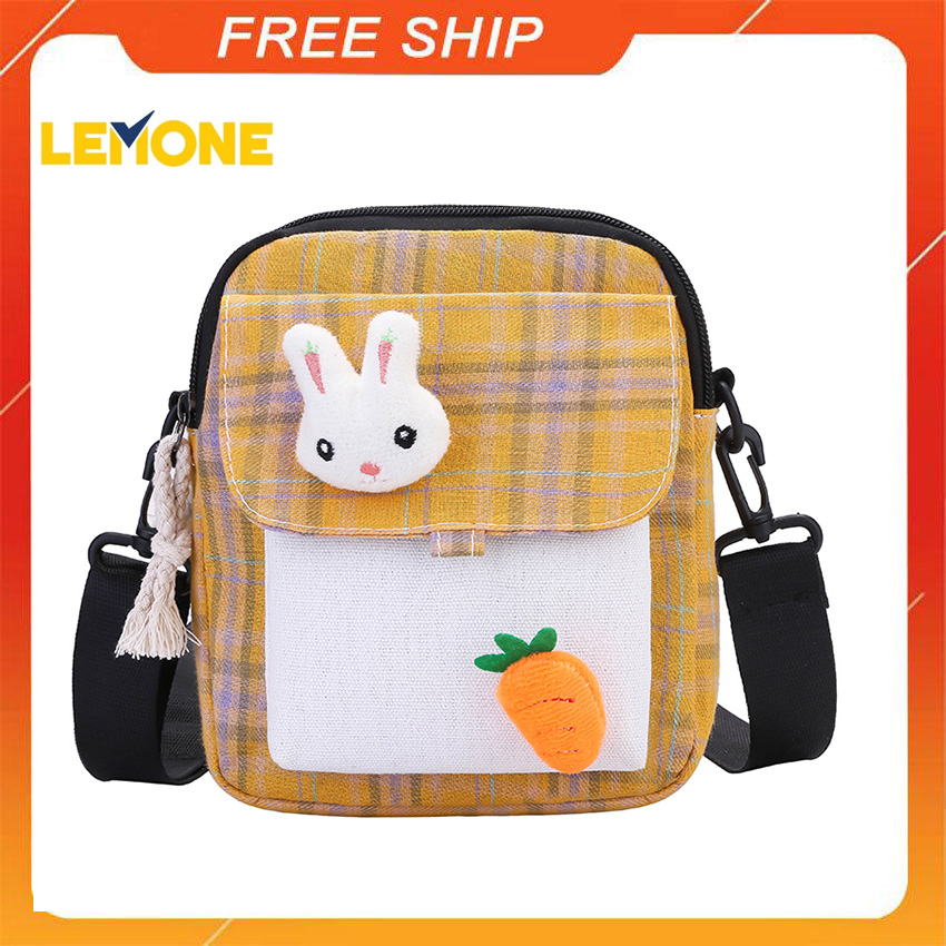 Túi vải canvas nữ💘 HOT NEW 💘 Túi vải đeo chéo nữ Hàn Quốc- LEMONE