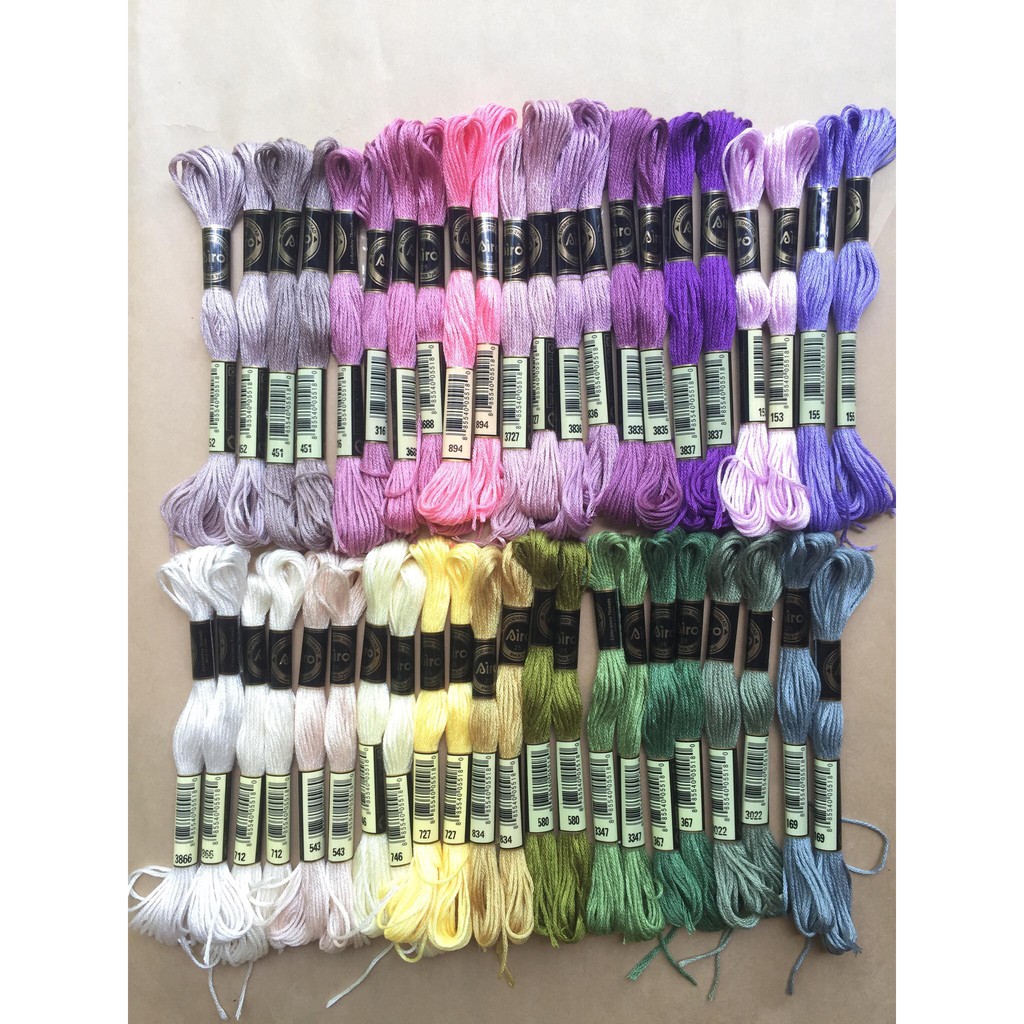 [Set Full 482 màu] Chỉ Thêu Airo Cotton Cao Cấp - LỘC Homeis