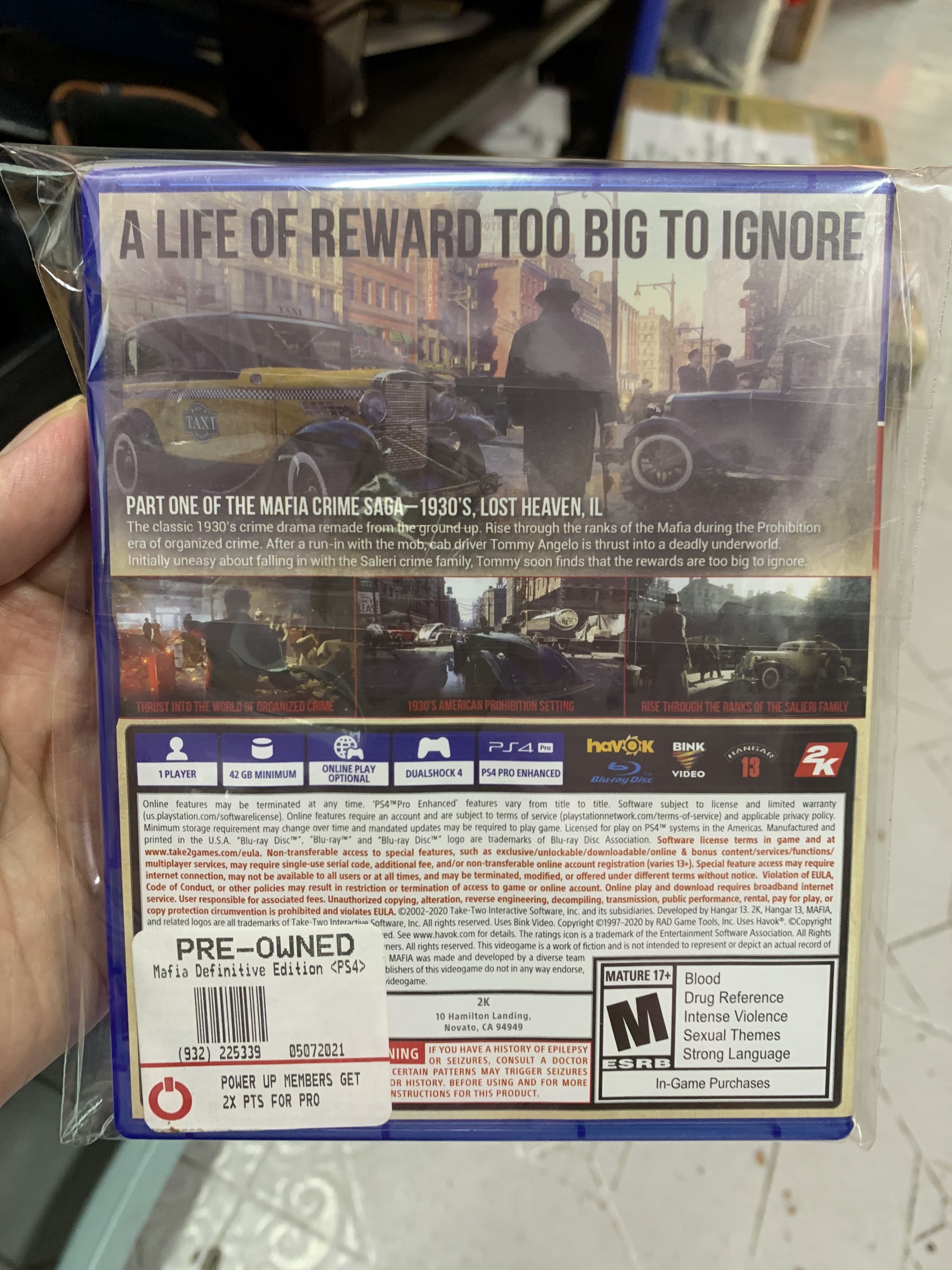 Đĩa Game Ps4 Mafia Definitive Edition