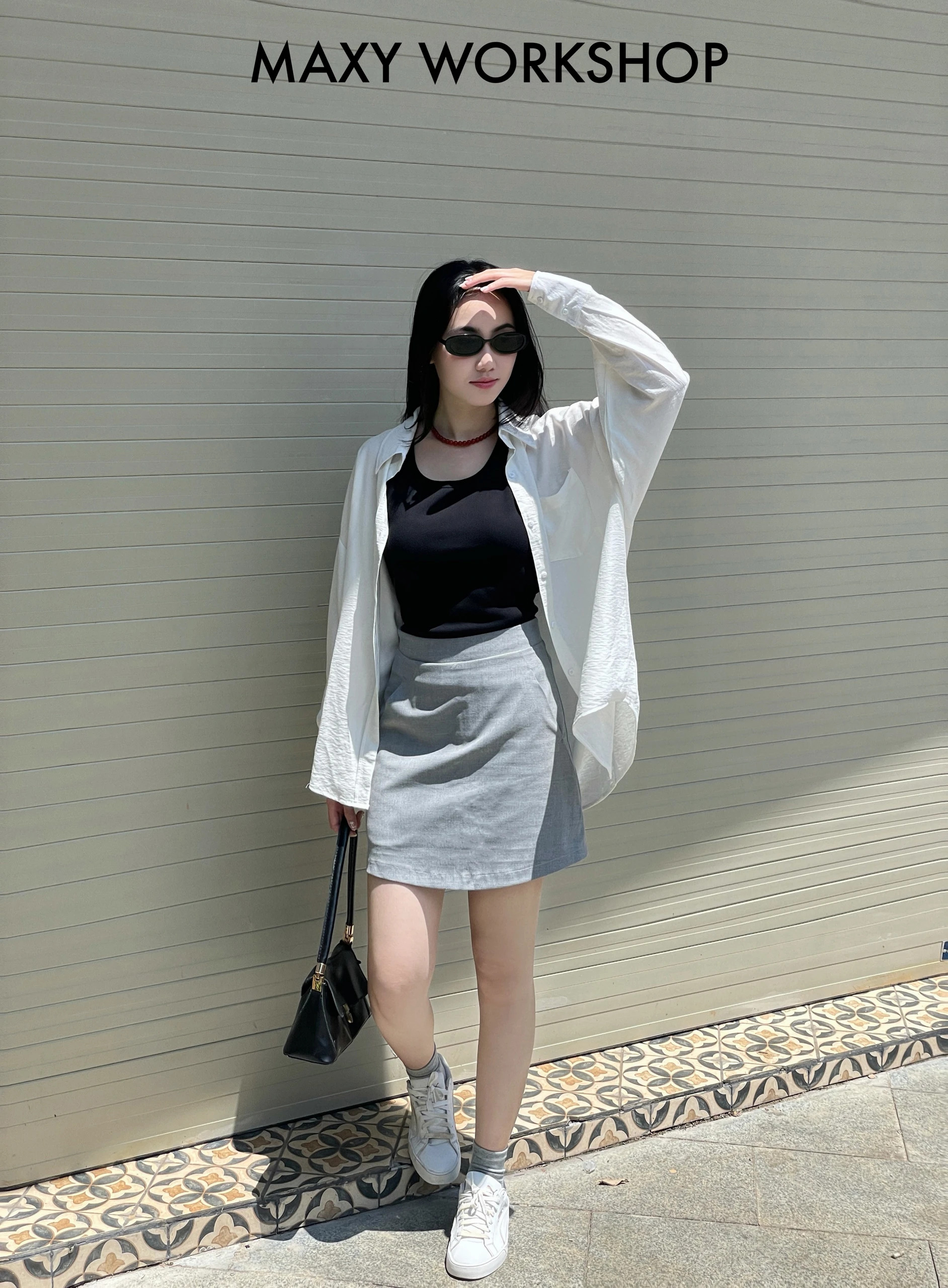 Áo sơ mi nữ tay dài dáng rộng Oversize Shirt Maxy Workshop