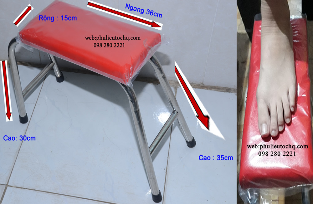Ghế ngồi thợ nail, ghế gác chân làm móng