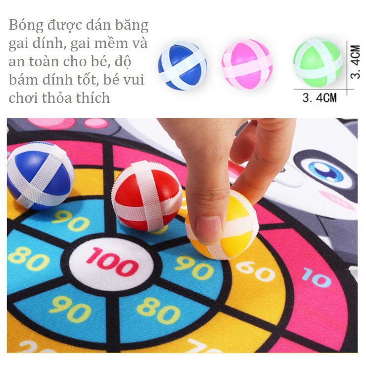 Đồ chơi ném bóng gai phi tiêu hình thú cho bé