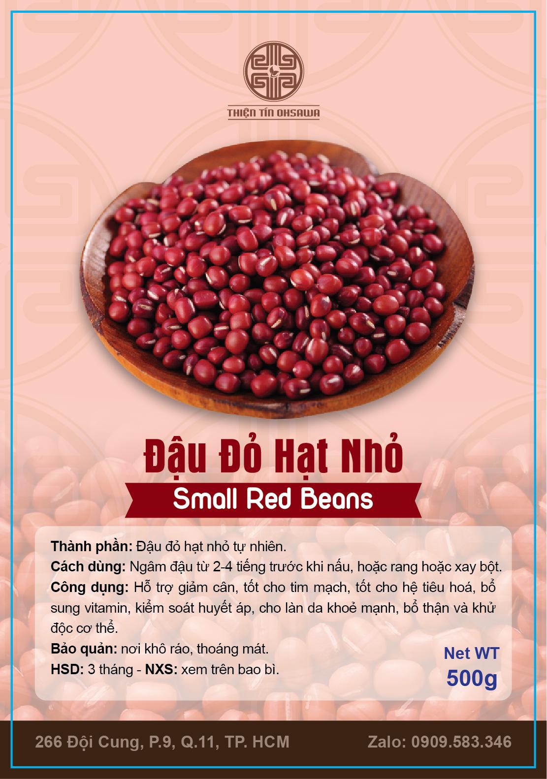 Đậu đỏ hạt nhỏ 500g ( xích tiểu đậu chưa rang )