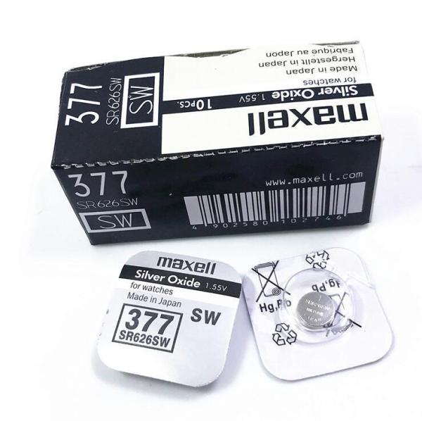 Pin đồng hồ Maxell 377 SR626SW dành cho đồng hồ dùng pin 377 / SR626SW / AG4 / LR626W (Loại tốt - Giá 1 viên)
