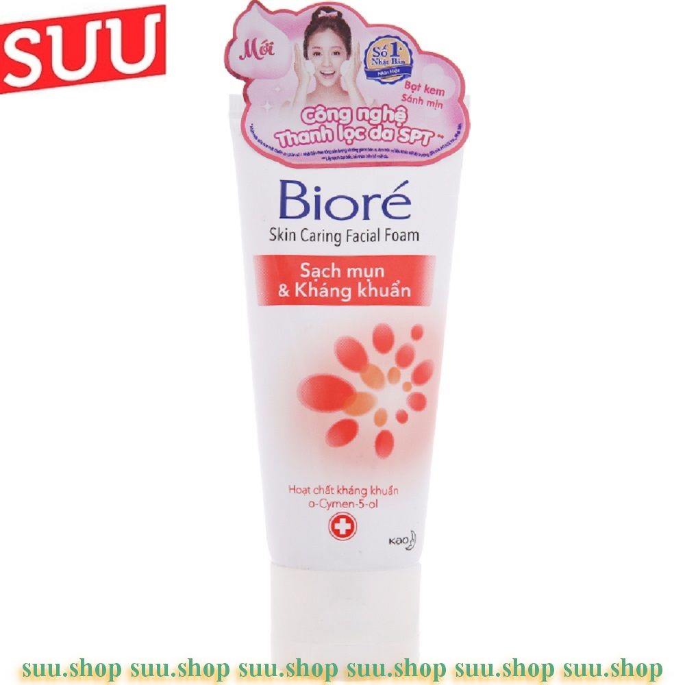 Sữa Rửa Mặt Biore 50g Sạch Mụn Và Kháng Khuẩn