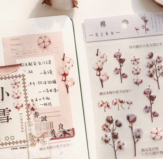 Sticker dried flowers decoration bullet journal-betinystationery