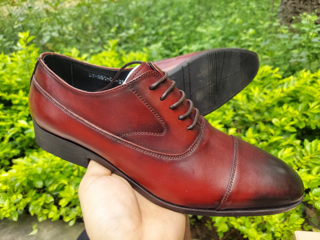 Giày công sở nam buộc dây da bò lịch lãm