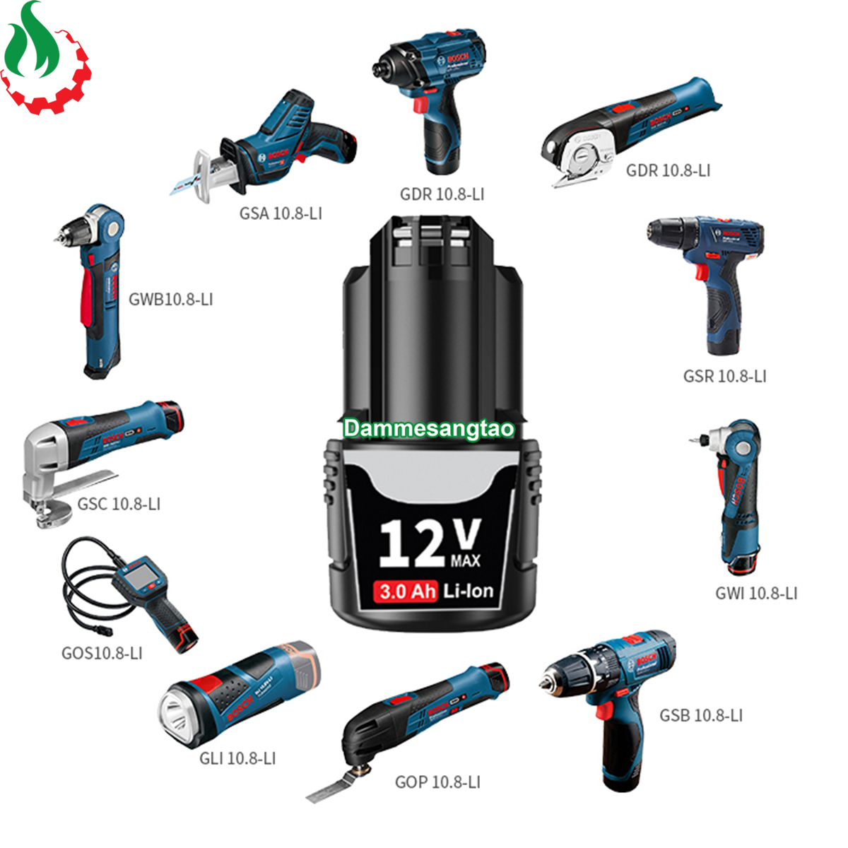 Pin bosch 10.8v nhận sạc zin