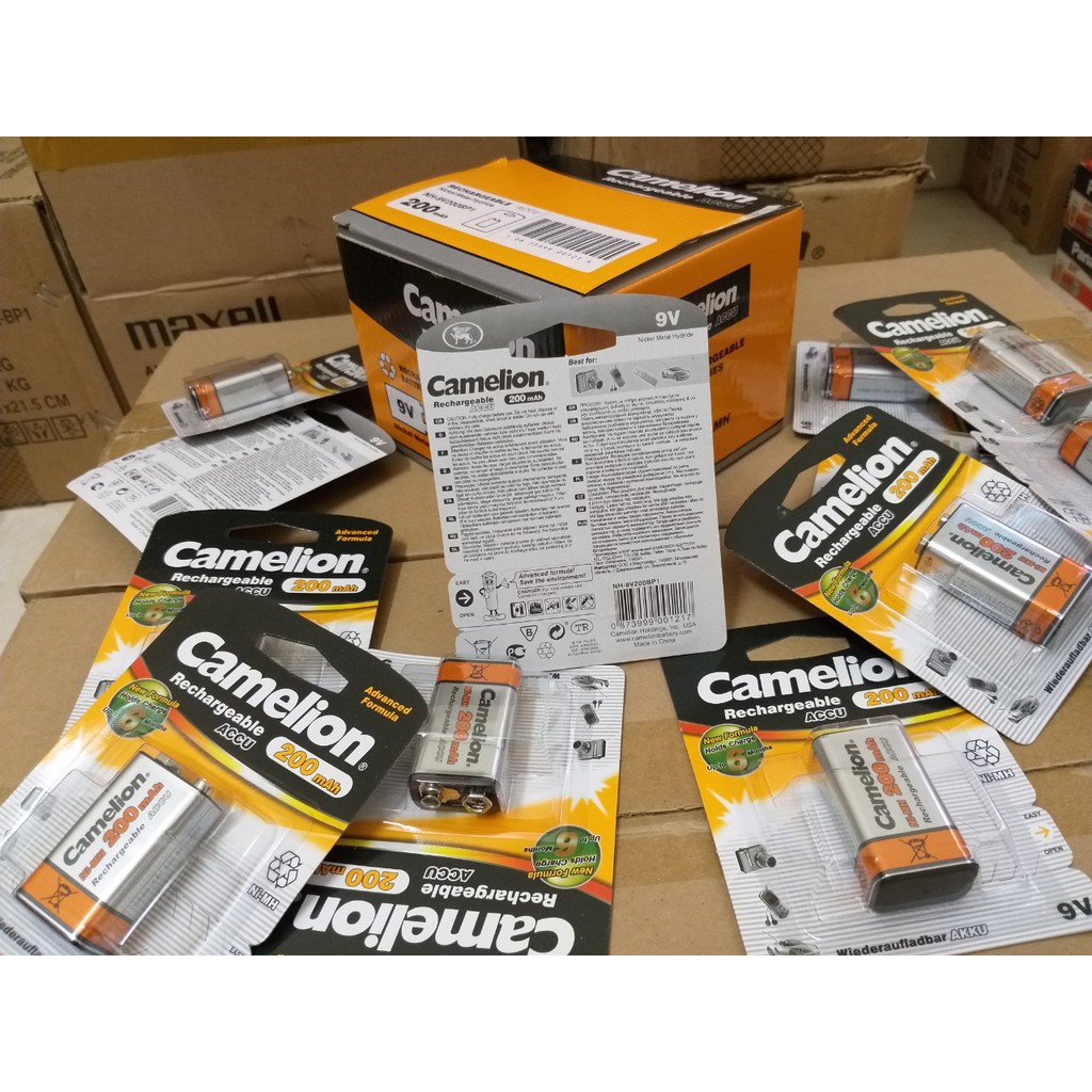 Pin sạc 9V Camelion 200mAh (1 vỉ /viên)