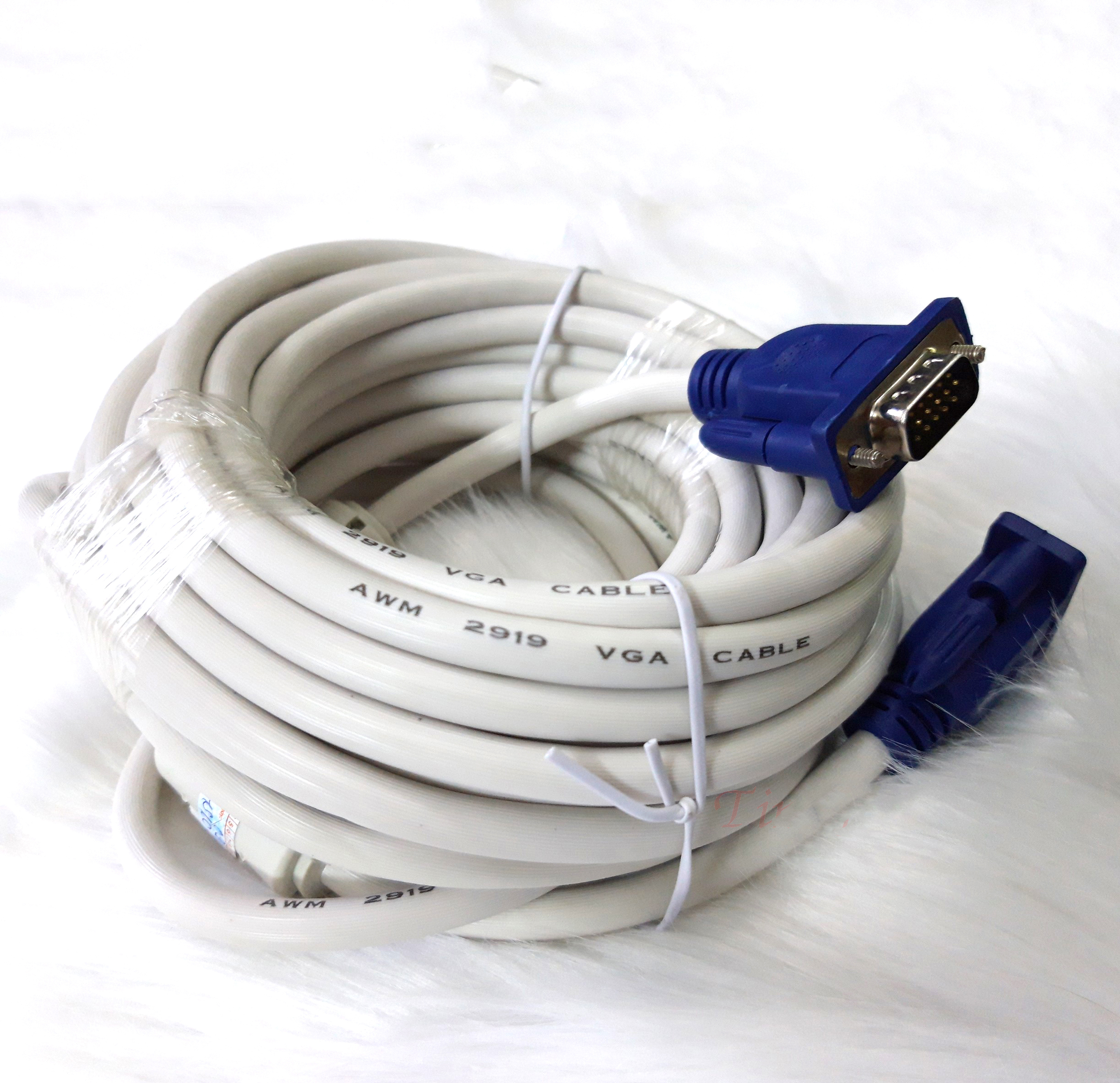 DÂY CAP VGA Trắng dài 3M _ 5M _ 10M _ 15M _ 20M