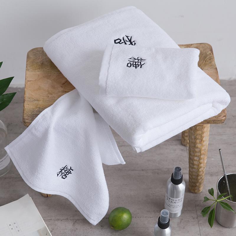 Sáng Tạo Văn Bản Nghề Thêu Khăn Mặt 100% Cotton Nam Xám Bạc Trắng Khăn Tắm Khăn Mặt Khăn Vuông Nhỏ Rửa Đồ Gia Dụng