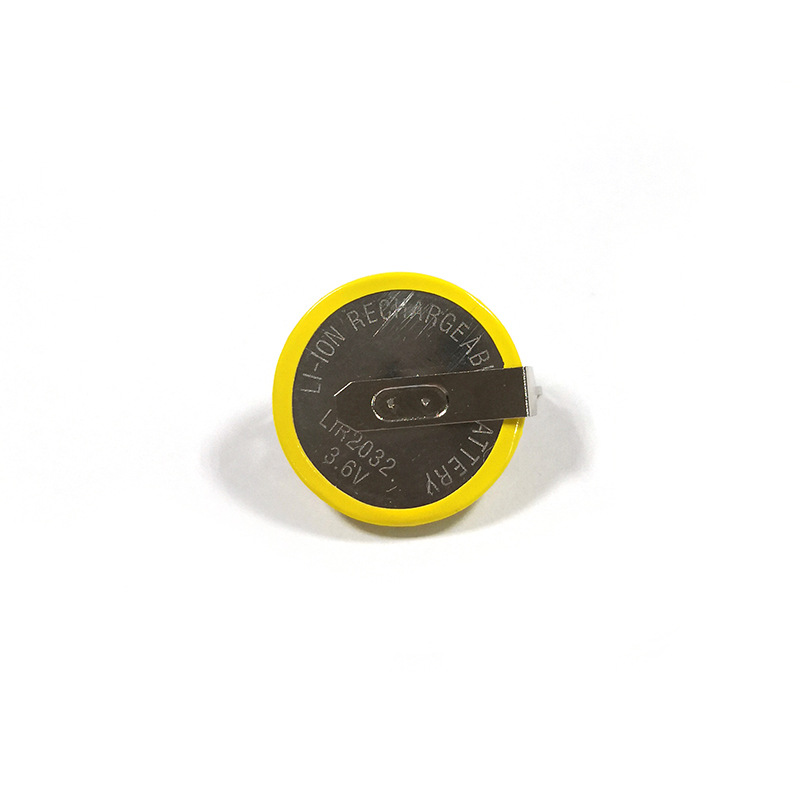 Pin sạc LIR2032 3.6V Lithium hàn chân